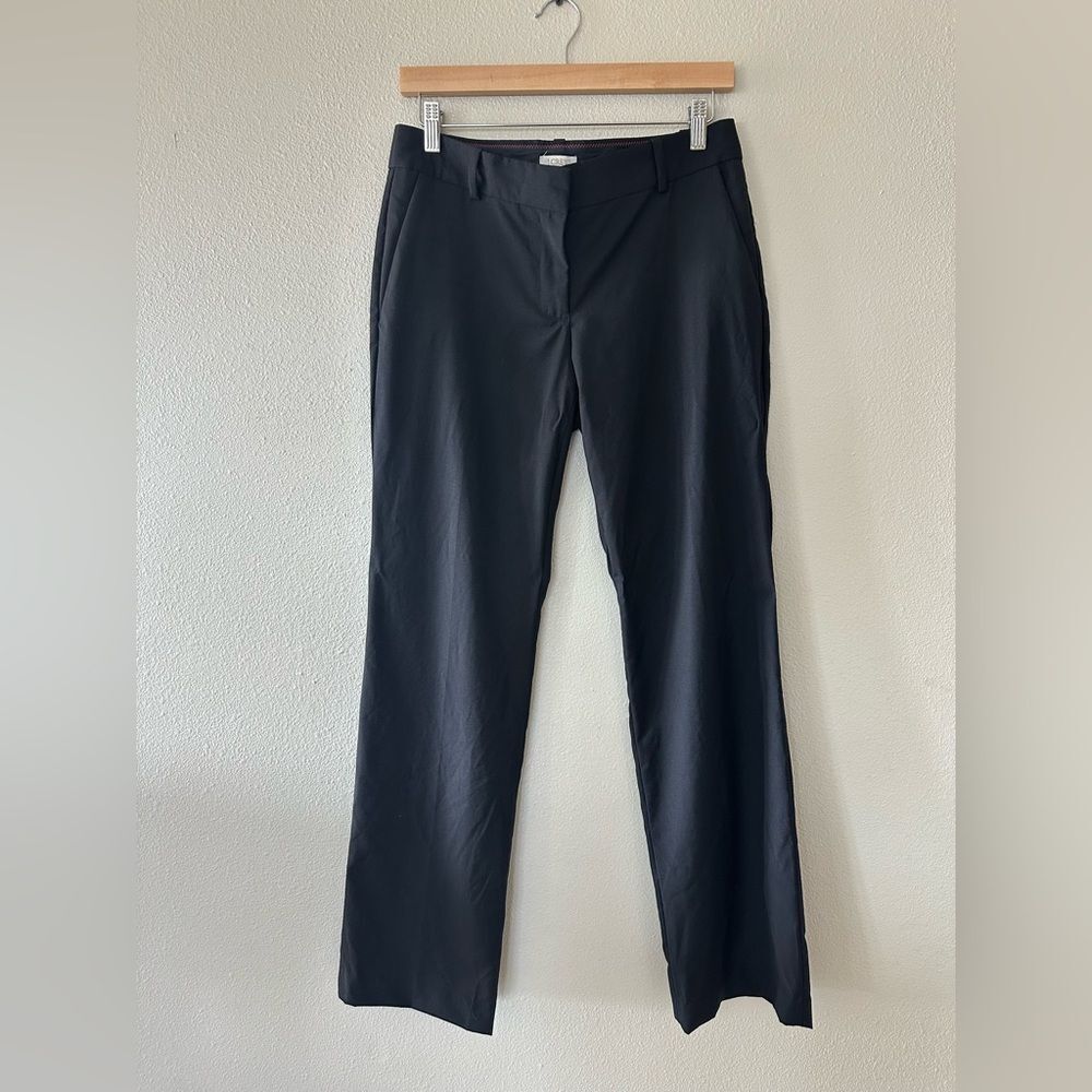 J. Crew Slim Straight Black Dress Trousers